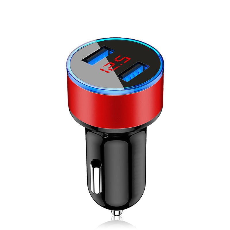 Aluminum Alloy Car Charger Digital Display Car Charger 4