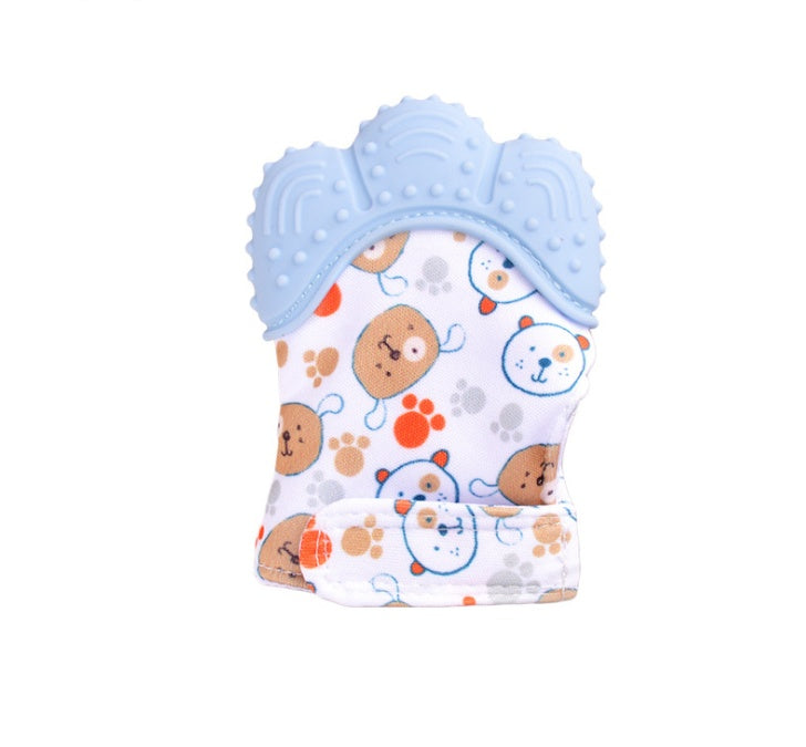 Baby teether baby anti-bite silicone molar gloves children's sound toys 38