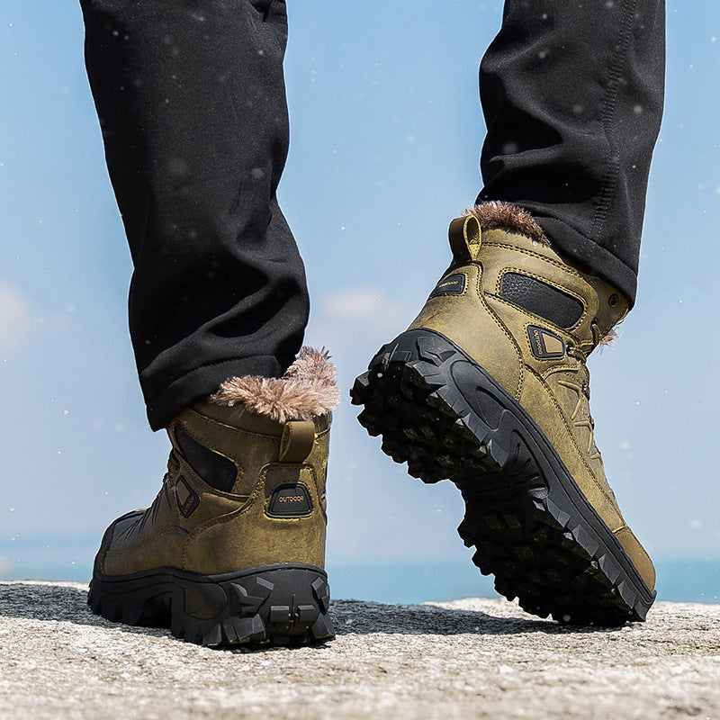 Men's Plus Size Warm High Top Outdoor Cotton Shoes 3