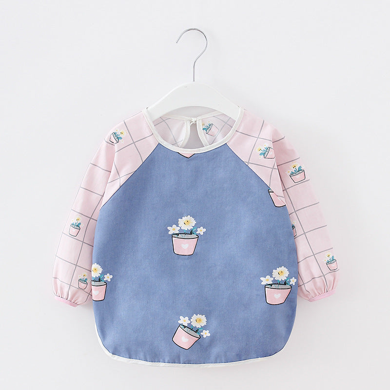 Baby Dinner Coverall Bib Spring And Autumn Long Sleeve Apron 16