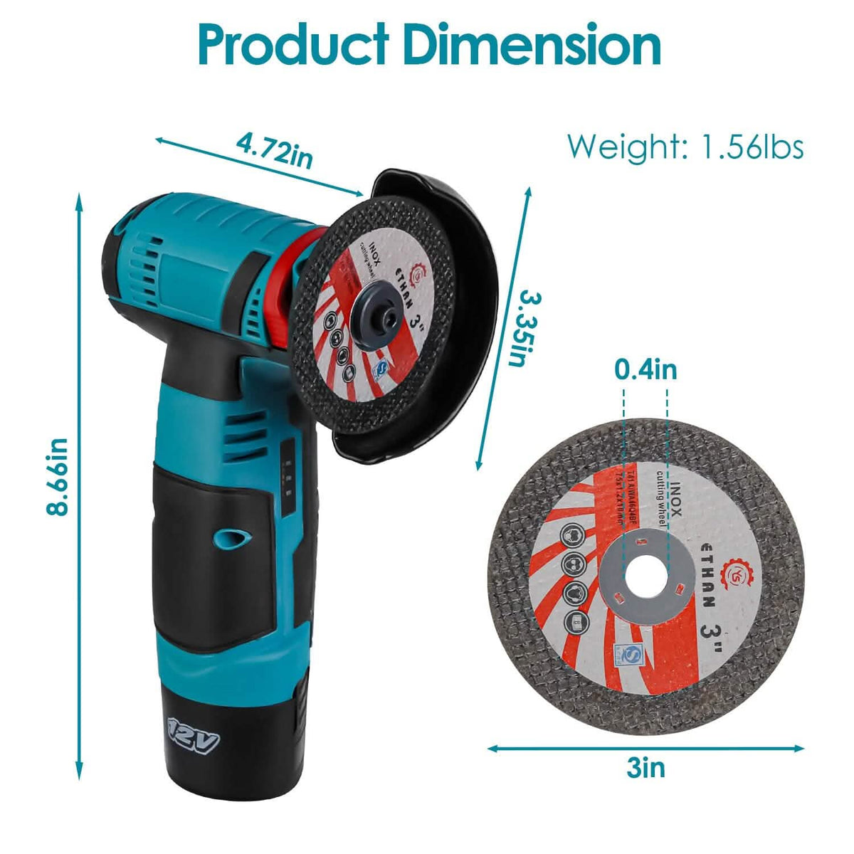 12V Cordless Mini Angle Grinding Machine 5
