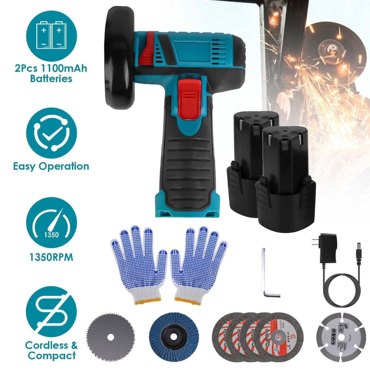 12V Cordless Mini Angle Grinding Machine 4
