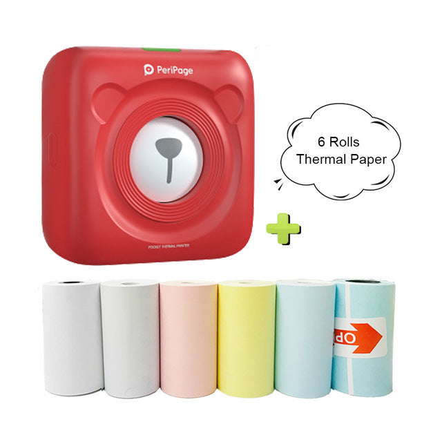 Mini Bliuetooth Wireless Thermal Printer Paper Sticker Label Printer 18