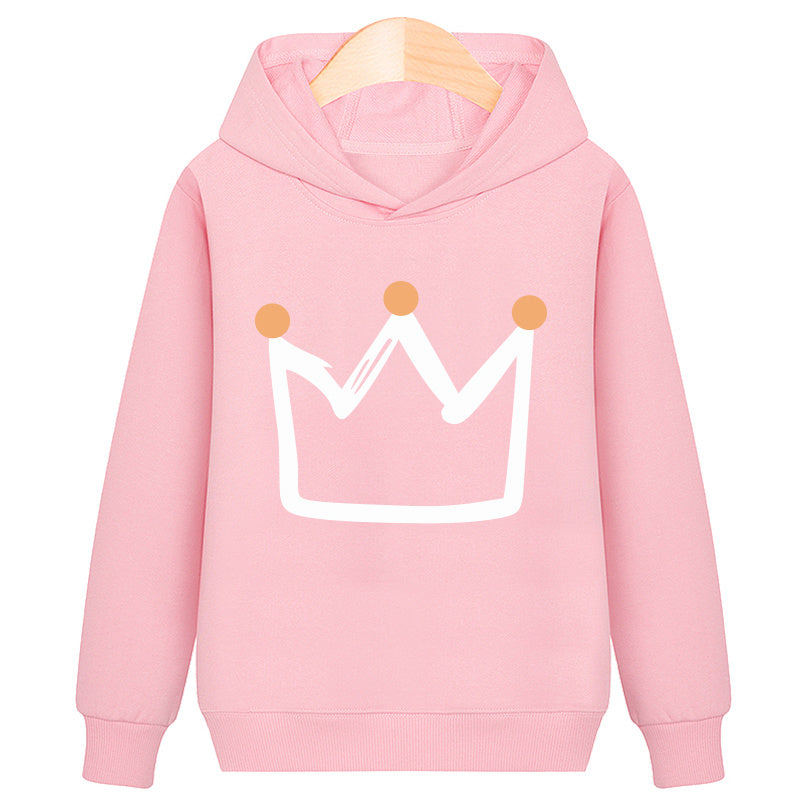 Crown hooded plus velvet sweatshirt 8