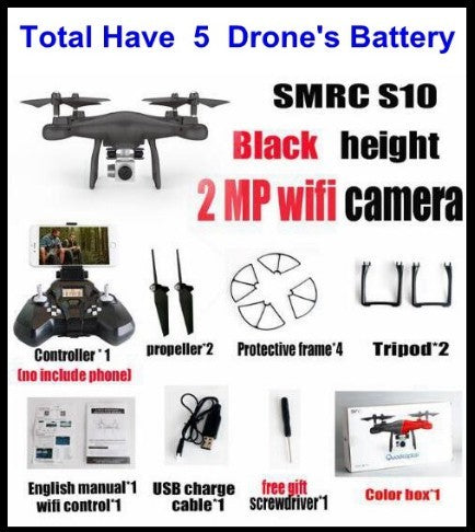 Sales Promotion WiFi 2MP Camera With S10 SMRC FPV Quadcopter Drone Helicopter UAV Micro Remote Control Toy RACER KIT Aircraft 24