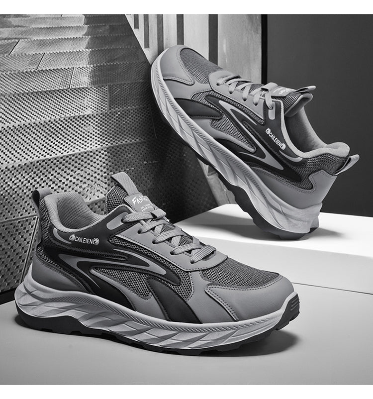 Men's Soft Sole Anti-slip Walking Shoes For Middle-aged & Elderly, Breathable Wear-resistant Dad Style Athletic Shoes For Fathers 5