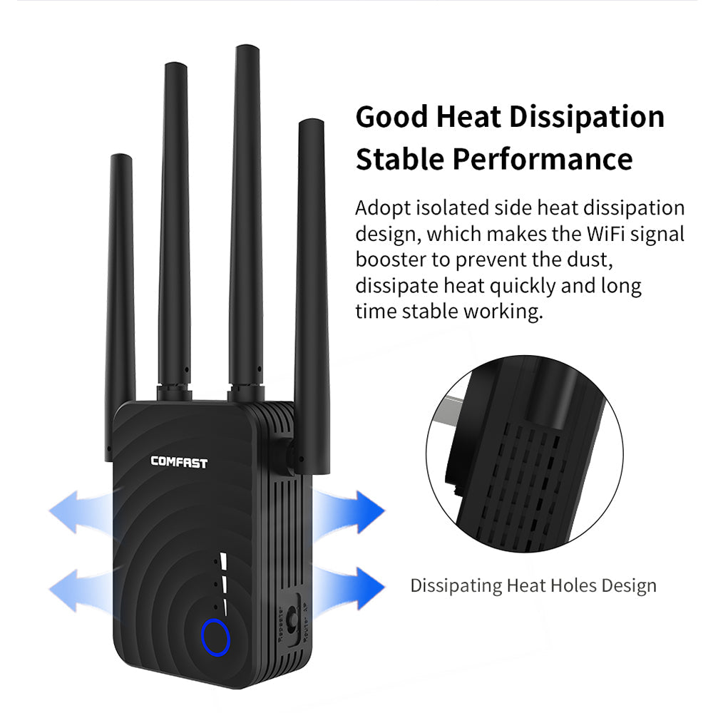 Dual-band 1200-megabit wireless relay router 6