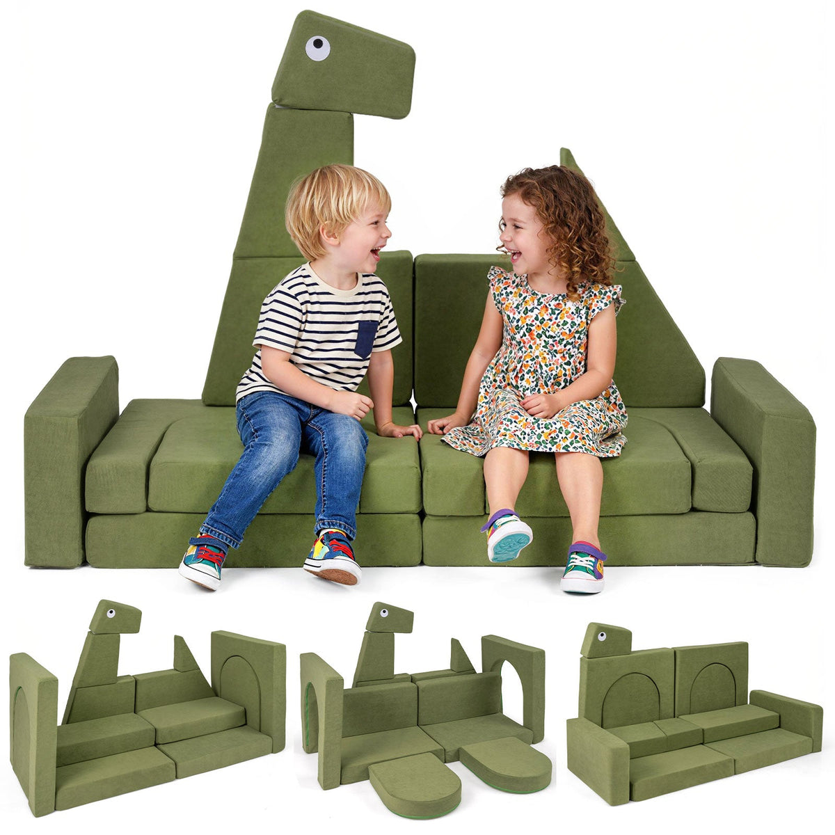 13 Pieces Modular Kids Play Couch for Inspiring Creativity 4