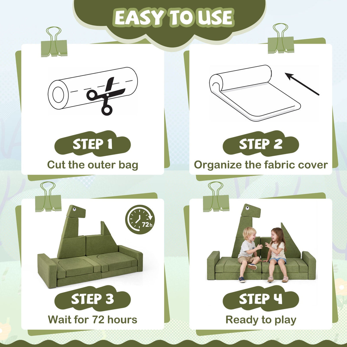 13 Pieces Modular Kids Play Couch for Inspiring Creativity 7