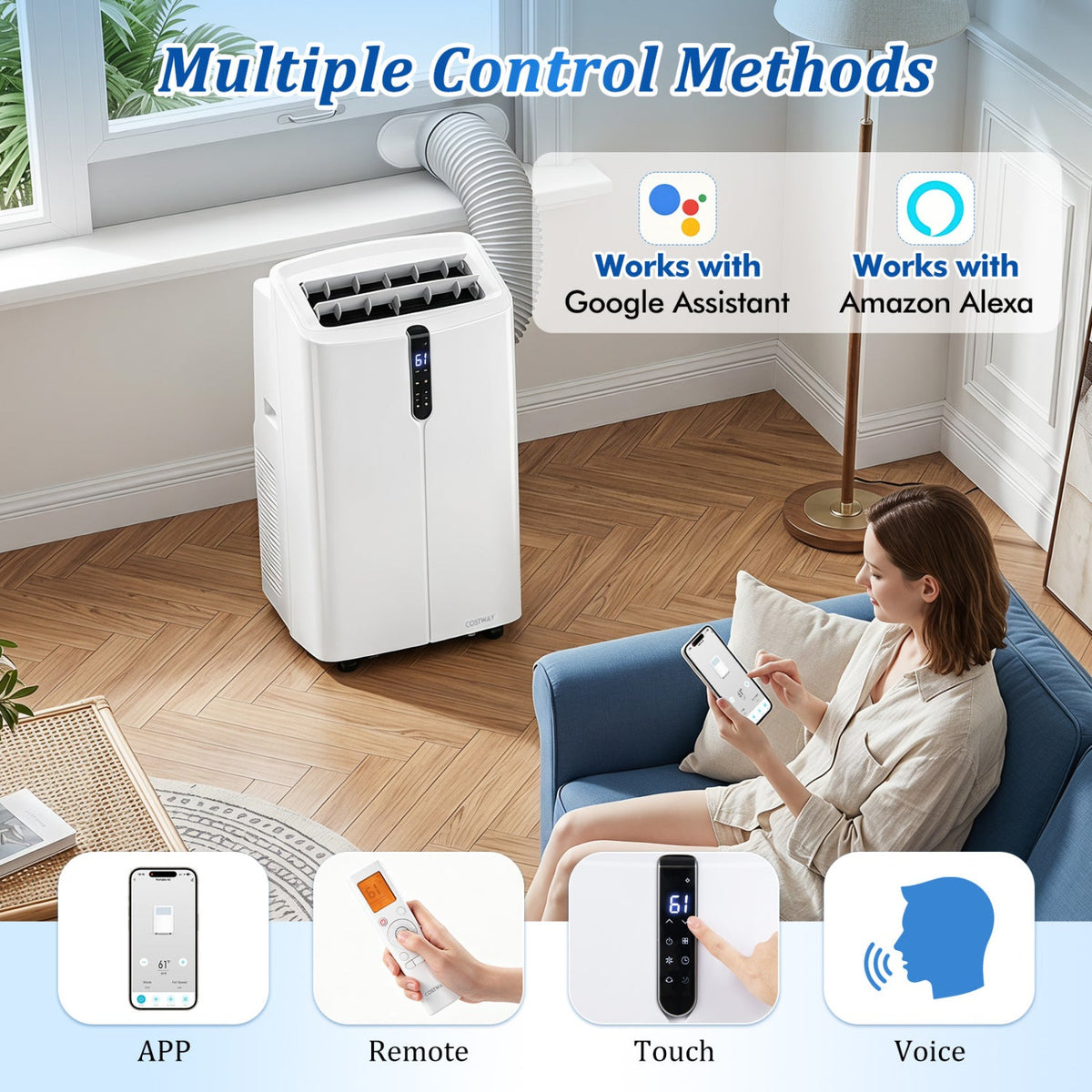 14000 BTU Smart Portable Air Conditioner with App & Voice Control 6
