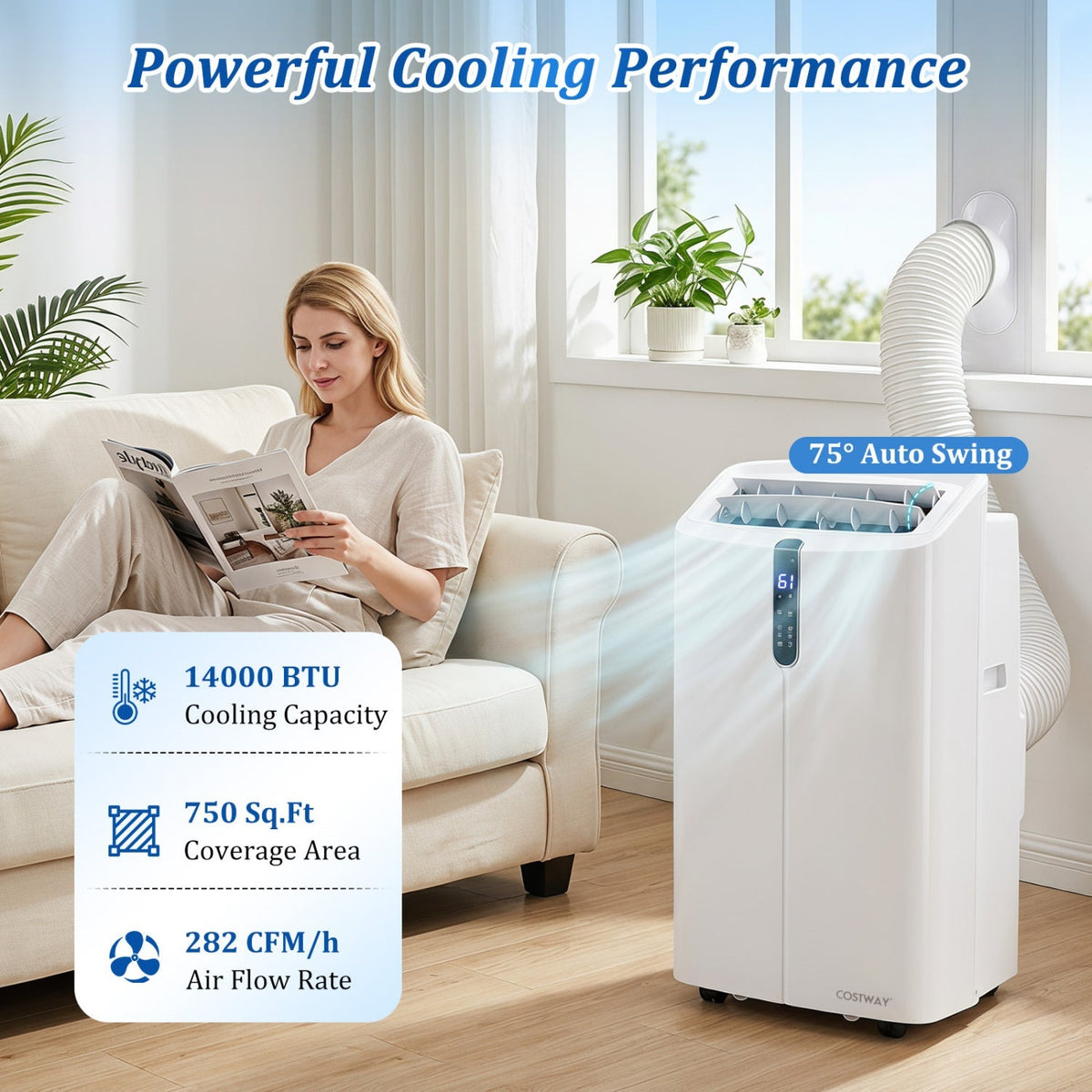 14000 BTU Smart Portable Air Conditioner with App & Voice Control 4