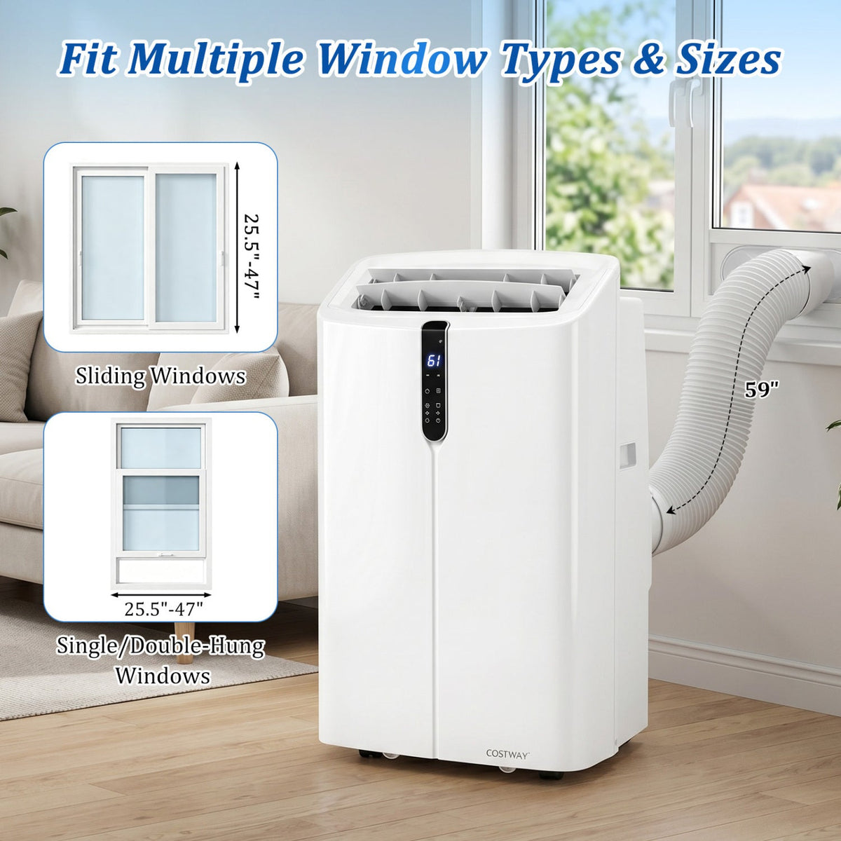 14000 BTU Smart Portable Air Conditioner with App & Voice Control 8