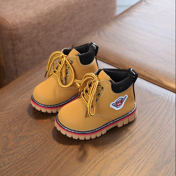 Baby cotton shoes autumn and winter new female treasure 1-3 years old 2 warm plus velvet children Martin boots boys winter shoes tide 5
