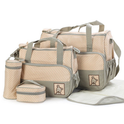 Baby Diaper Bag Suits For Mom Baby Bottle Holder Mother Mummy Stroller Maternity Nappy Bags Sets 4