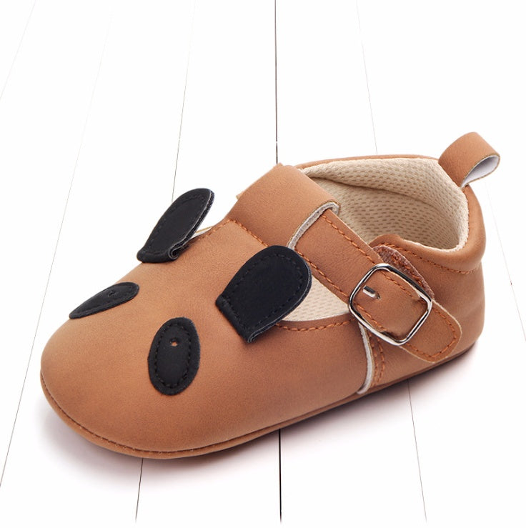 Spring and autumn cartoon animal baby shoes matte leather non-slip soft bottom baby shoes wholesale 0884 7