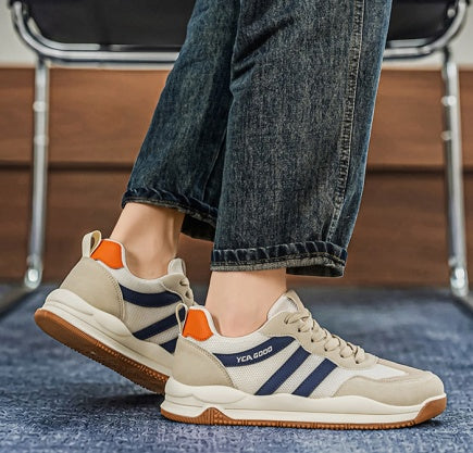 Men's Wide Toe Cortez-style Sneakers, Extra Wide Shoes For Wide Feet & High Instep, Soft Mesh Casual Trainers 6