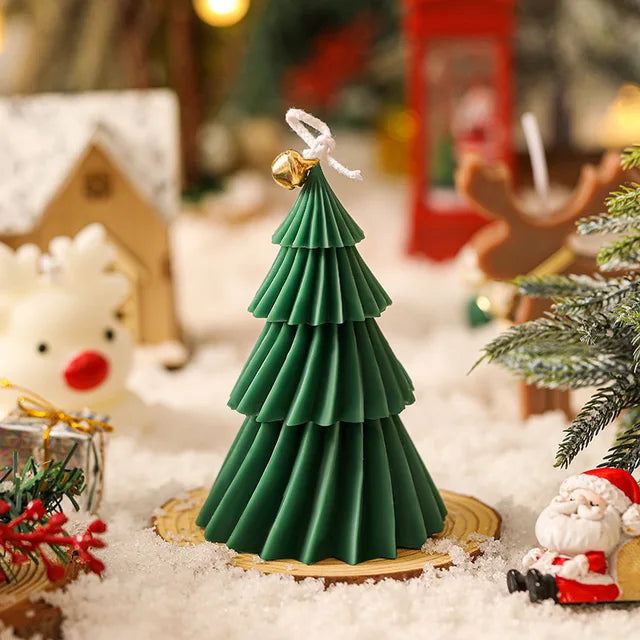 Cute Christmas Tree Candles Novelty Christmas Gifts Mini Wax Candle Red Green Scented Candles for Home Decor 9
