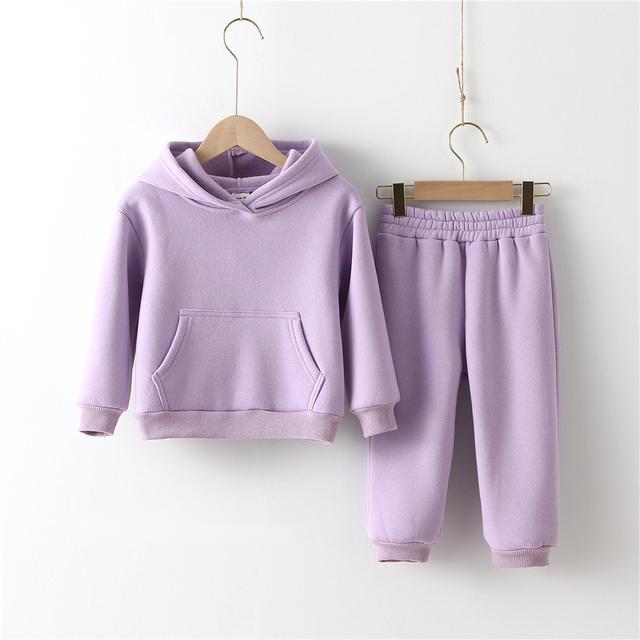 Children Clothes Kids Suit Warm Sweater Girl Fleece Hoodies 7