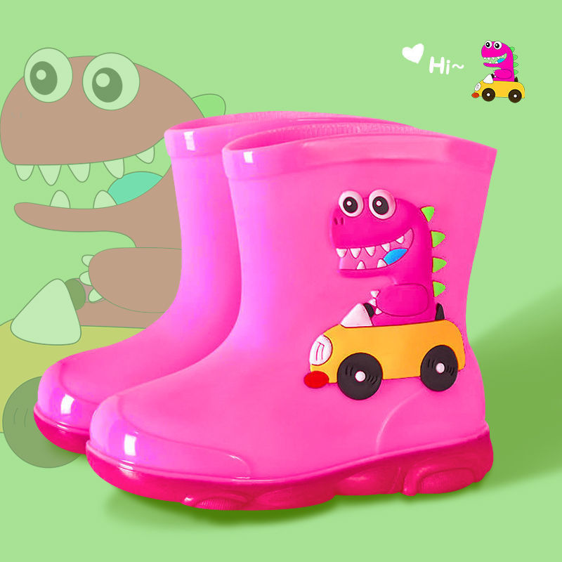 Non-slip Stylish Rubber Shoes Men's And Women's Children & Baby Baby Velvet Rain Boots 10