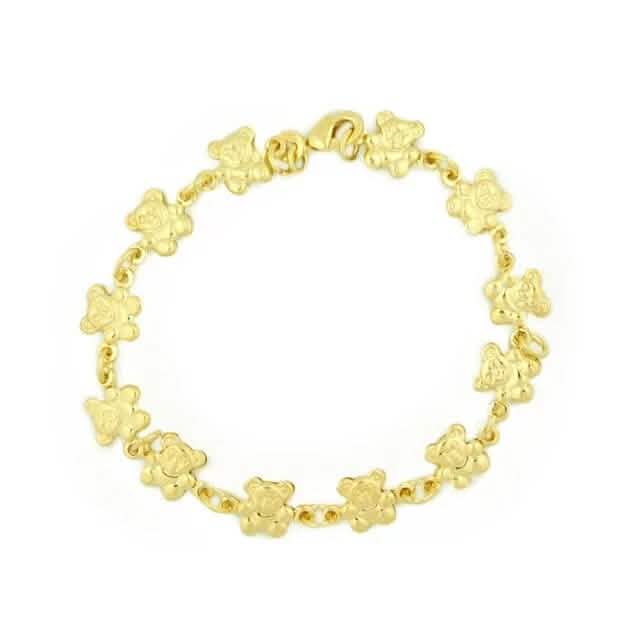 14k Gold Teddy Bracelet 7.5 " 1
