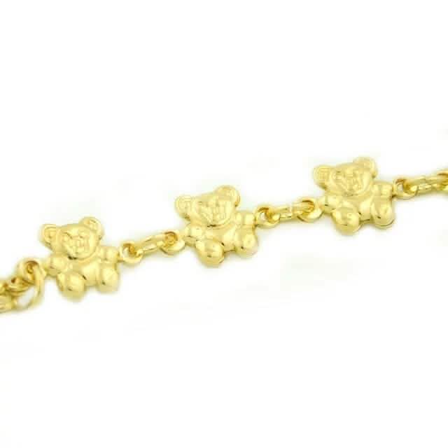14k Gold Teddy Bracelet 7.5 " 2