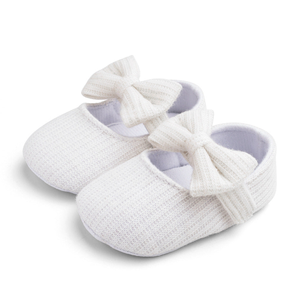 Wool Flower baby Princess Shoes Baby Walking Shoes With Soft Soles 5