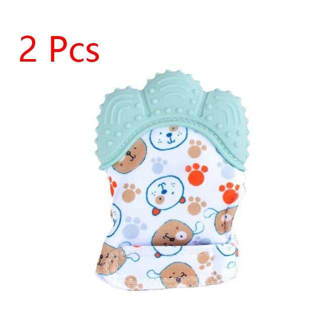 Baby teether baby anti-bite silicone molar gloves children's sound toys 30