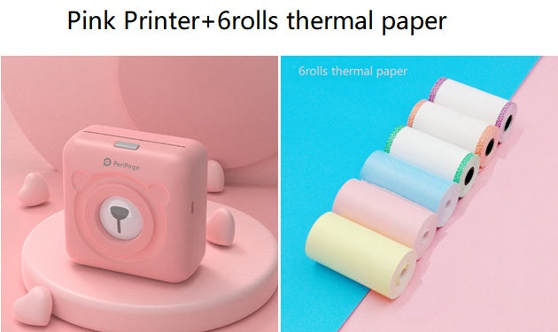 Mini Bliuetooth Wireless Thermal Printer Paper Sticker Label Printer 1