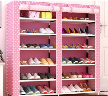Actionclub Thick Non-woven Double Row Multi-layer Shoe Cabinet Shoe Rack Storage Shoe Organizer Shelves DIY Home Furniture 2