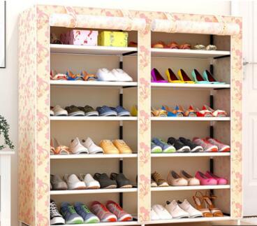 Actionclub Thick Non-woven Double Row Multi-layer Shoe Cabinet Shoe Rack Storage Shoe Organizer Shelves DIY Home Furniture 3