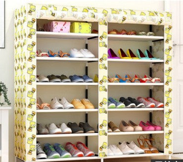 Actionclub Thick Non-woven Double Row Multi-layer Shoe Cabinet Shoe Rack Storage Shoe Organizer Shelves DIY Home Furniture 4
