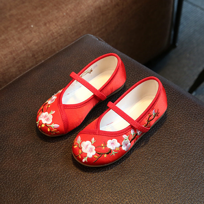 Childrens Simple And Versatile Embroidered Cloth Shoes 7