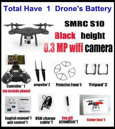 Sales Promotion WiFi 2MP Camera With S10 SMRC FPV Quadcopter Drone Helicopter UAV Micro Remote Control Toy RACER KIT Aircraft 25