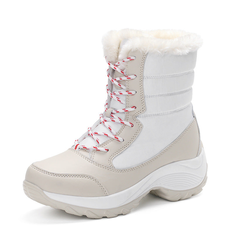 Plus velvet high-top women's shoes waterproof snow boots 8