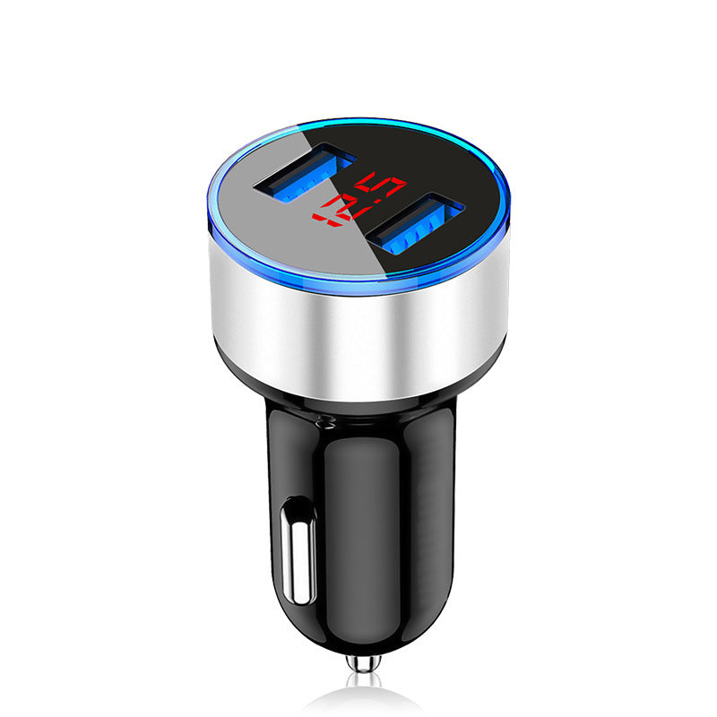 Aluminum Alloy Car Charger Digital Display Car Charger 5