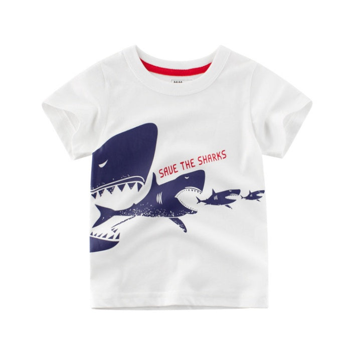 Children's Wear Summer New Korean Children's Boys Cotton T-shirt Men's Treasure In Children's Short Sleeves 4