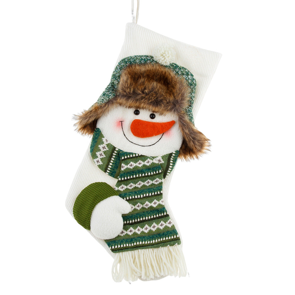 Christmas decorations, hanging decorations, candy socks, gift socks, Christmas gifts, green Christmas socks 7