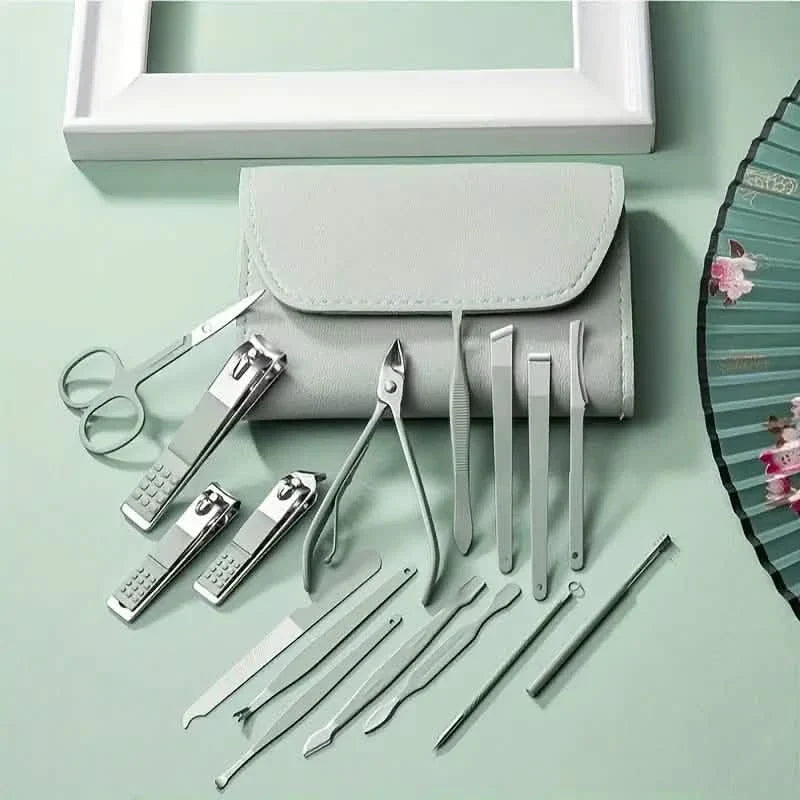 16-Pieces: Nail Clippers Manicure Tool Set with Portable Travel Case 7