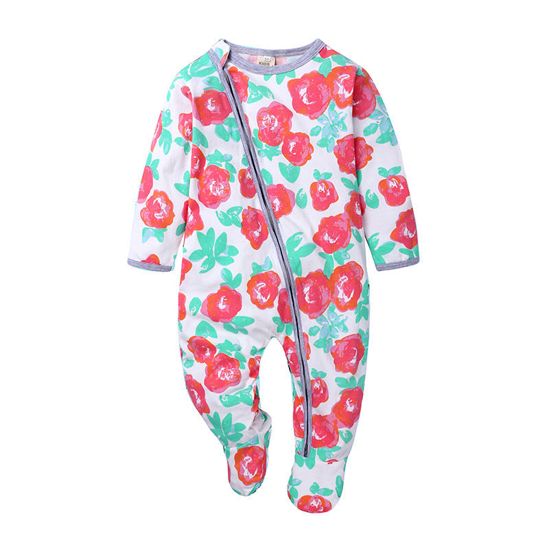 Baby Double Zipper Baby Long Sleeved Climbing Spring Jacket 3