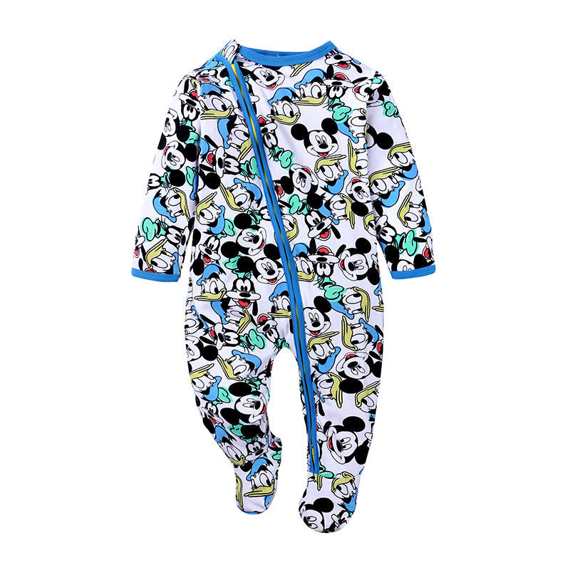 Baby Double Zipper Baby Long Sleeved Climbing Spring Jacket 2