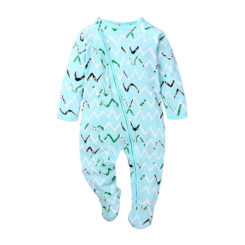 Baby Double Zipper Baby Long Sleeved Climbing Spring Jacket 8