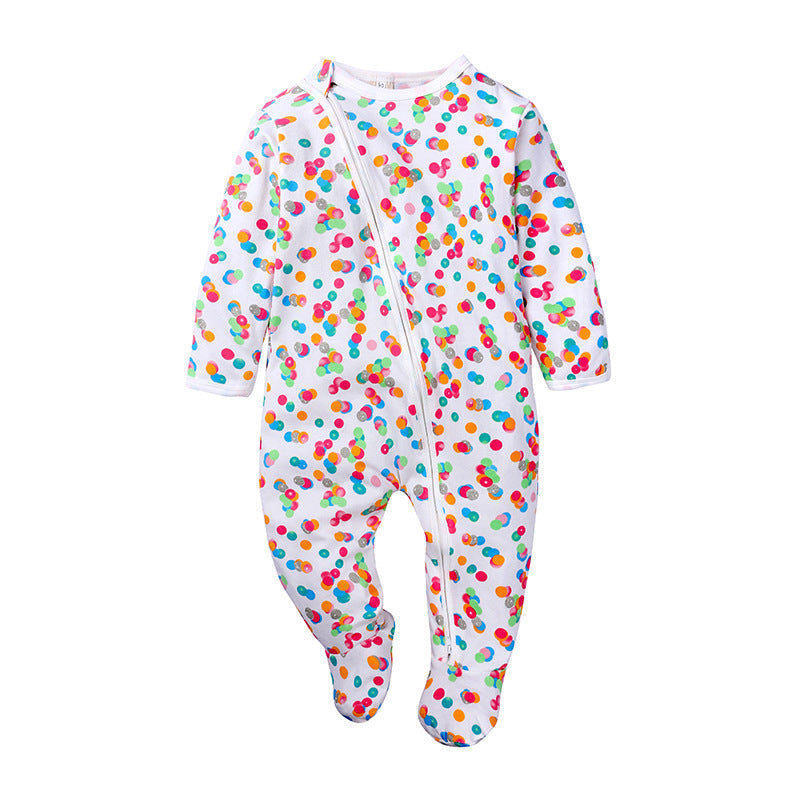 Baby Double Zipper Baby Long Sleeved Climbing Spring Jacket 7