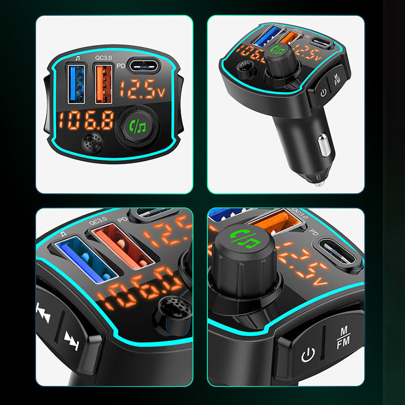 Fast Charging Dual Screen Fm Car Mp3 Bluetooth Player 5