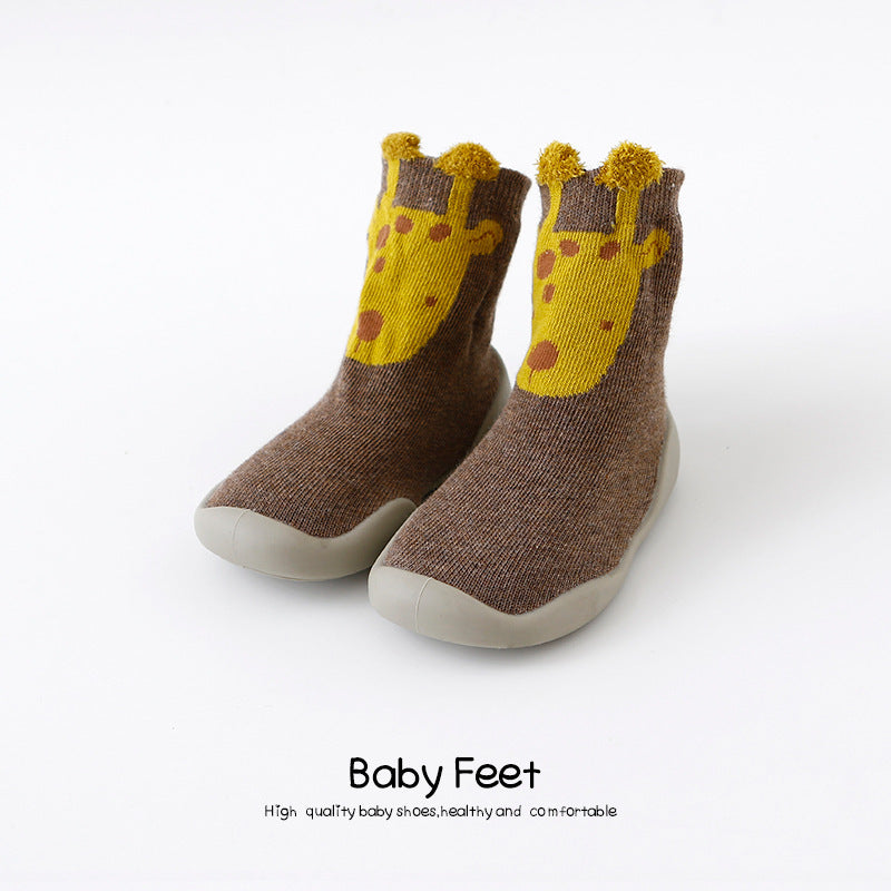 Home Non-Slip Soft Rubber Sole Baby Toddler Shoes 4