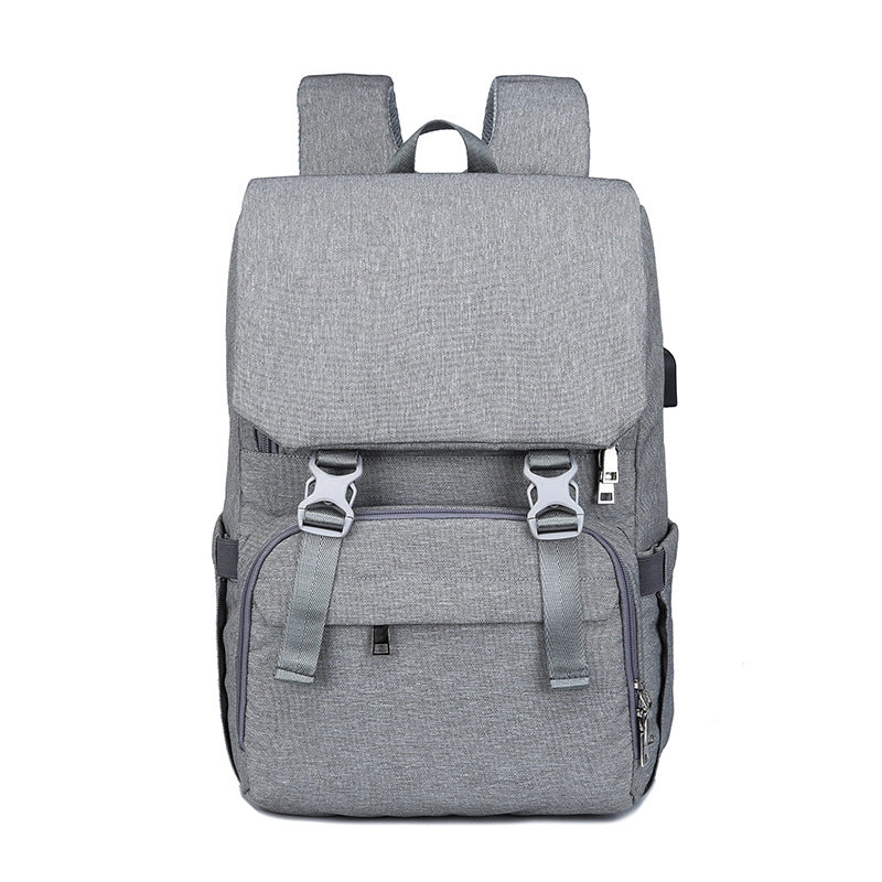 New style double shoulder mommy bag multifunctional USB large capacity diaper bag mommy bag multifunctional large capacity 2