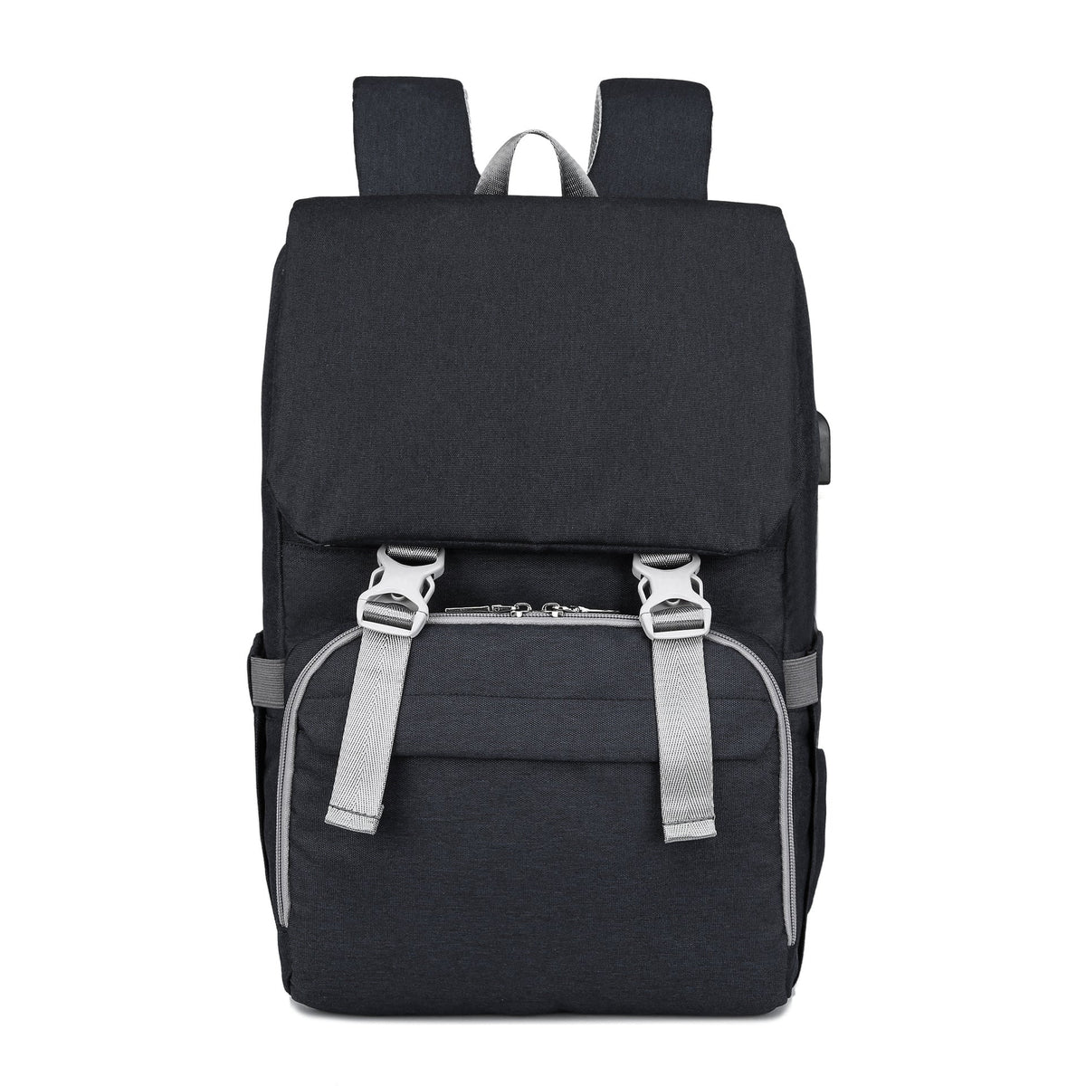 New style double shoulder mommy bag multifunctional USB large capacity diaper bag mommy bag multifunctional large capacity 4