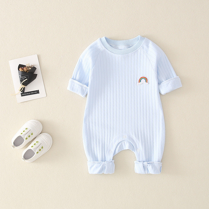 Fashionable And Simple Rainbow Baby Jumpsuit 4