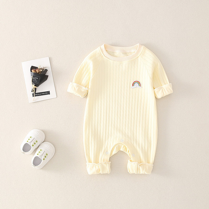Fashionable And Simple Rainbow Baby Jumpsuit 6