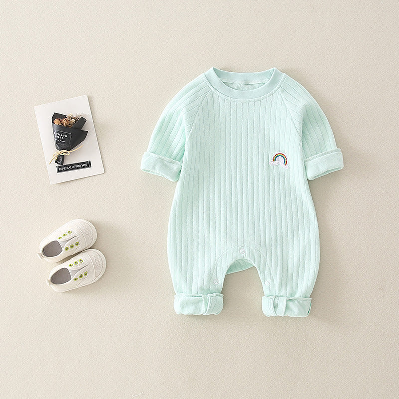 Fashionable And Simple Rainbow Baby Jumpsuit 8
