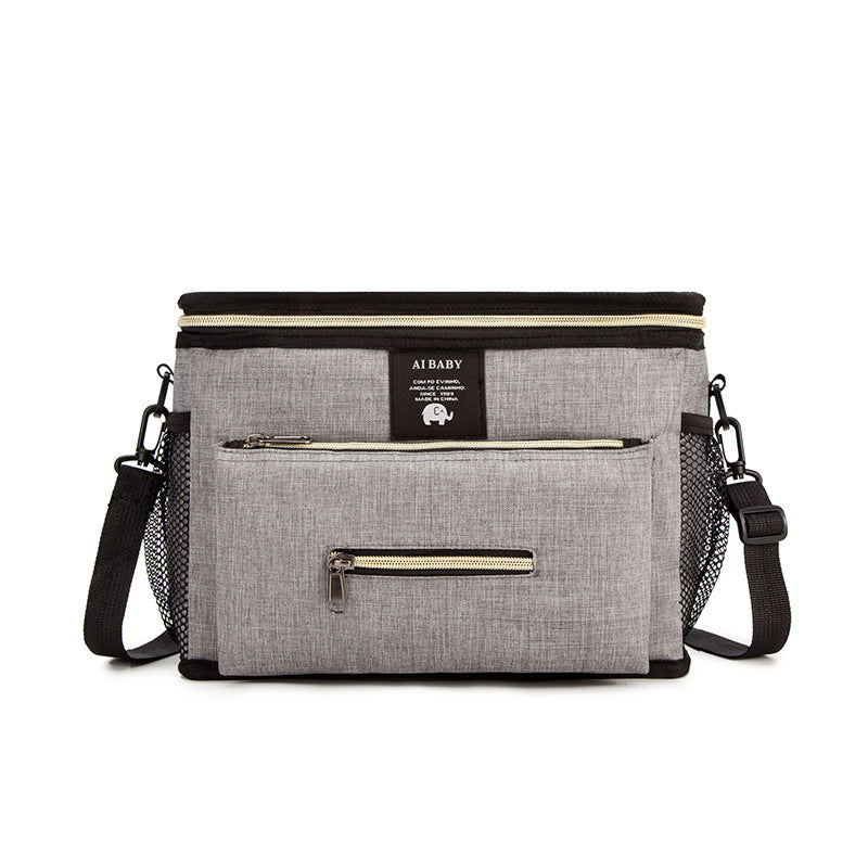 Baby Stroller Bag, Multifunctional Diaper Storage Bag, Diagonal Insulation, Large Capacity 5